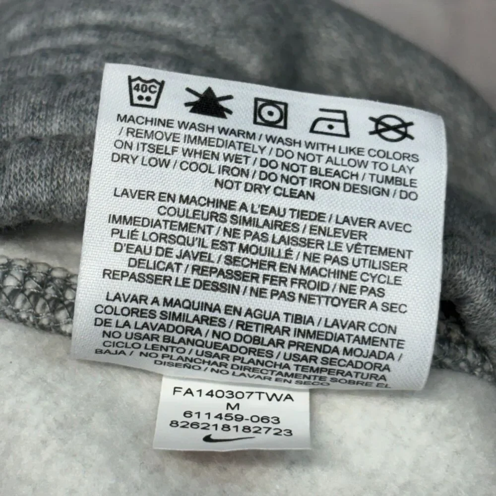 NWT Nike Men Club Fleece Jogger Pants Sweatpants Size Medium Gray D119 -21